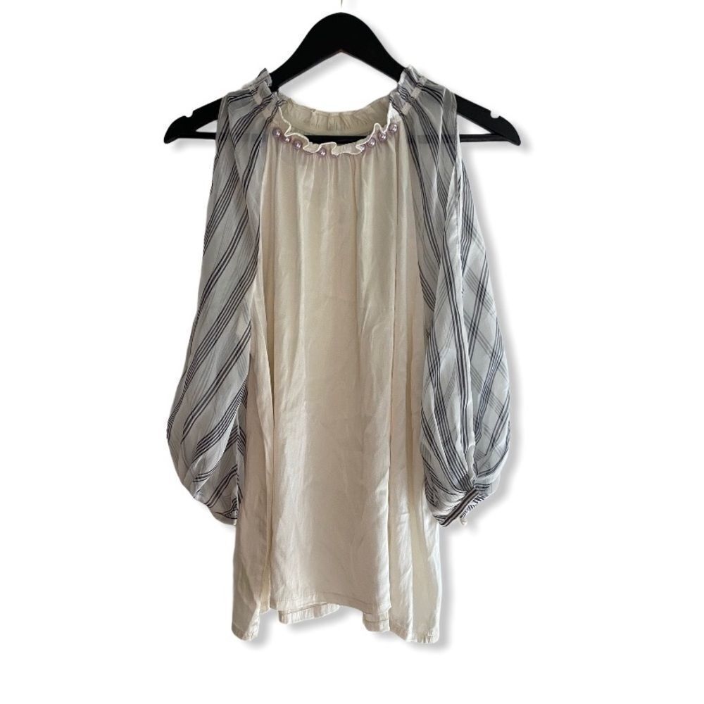 ICI Silk Cold Shoulder Blouse